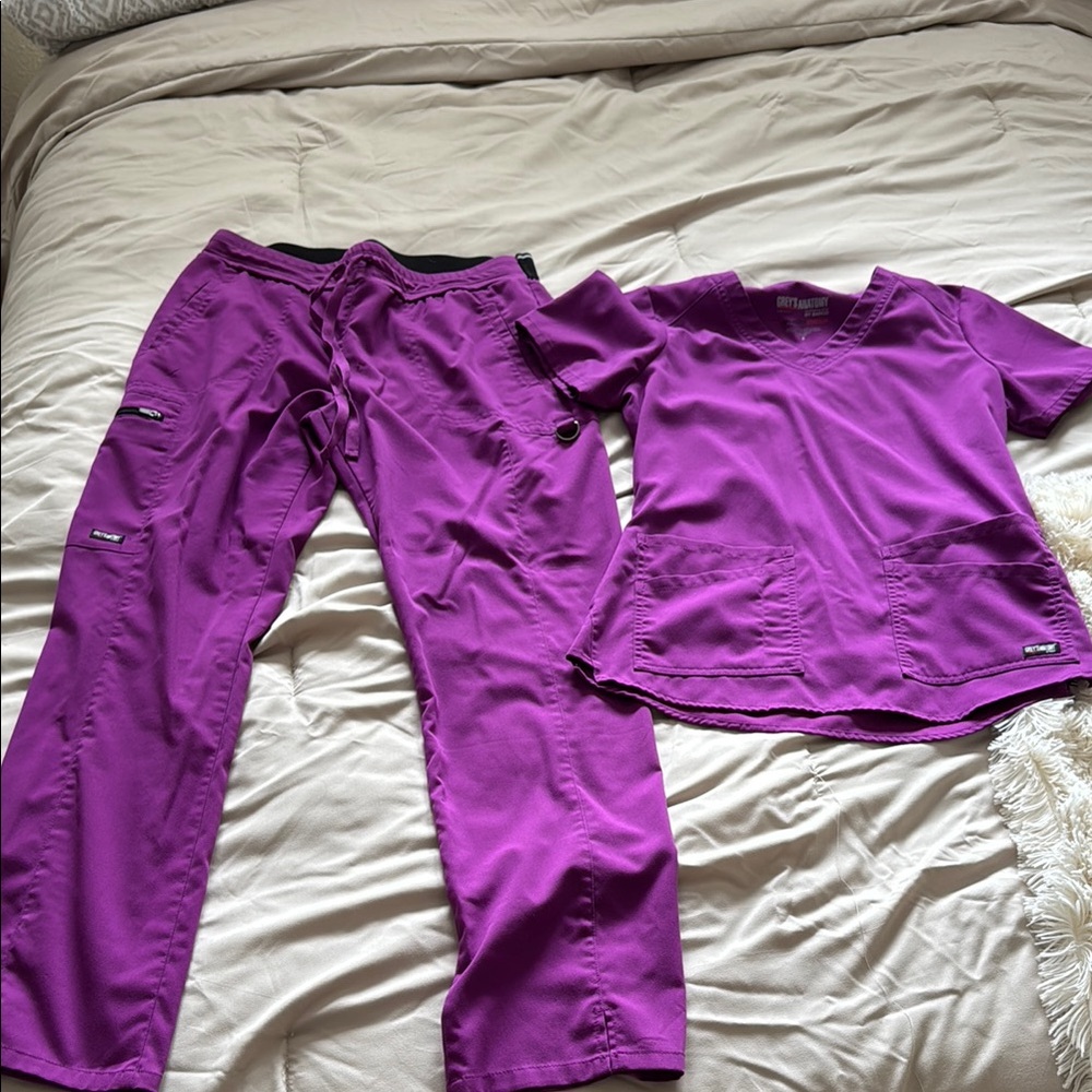 Grey's Anatomy Purple Scrub Set